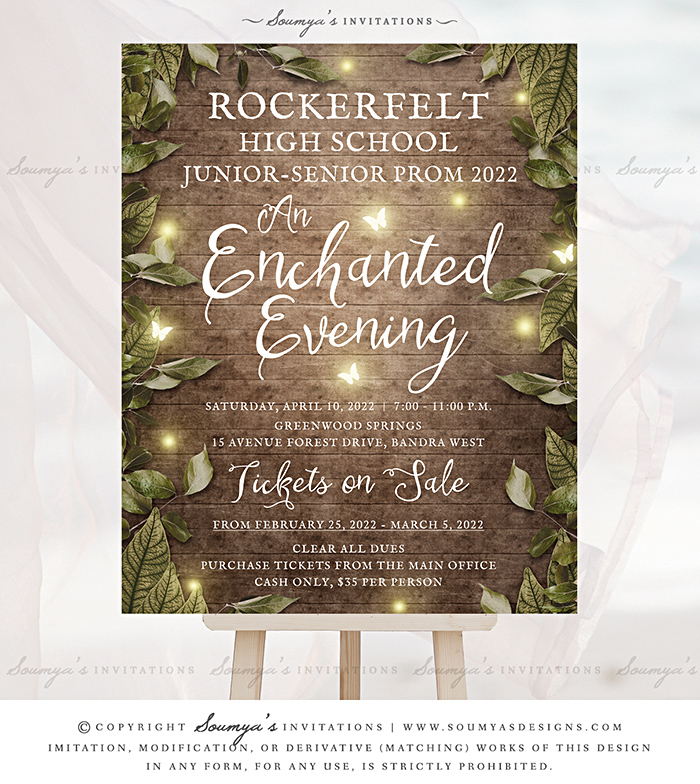 Enchanted Forest Woodland Prom Poster