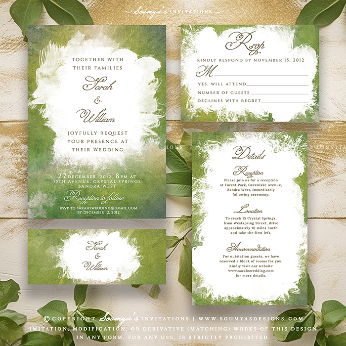 Forest Wedding Invitations Archives - Soumya's Designs