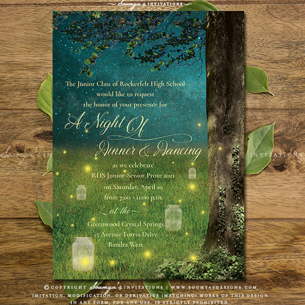 enchanted-forest-prom-invitation-woodland-party-invitation-rustic-mason-jar-fireflies-prom
